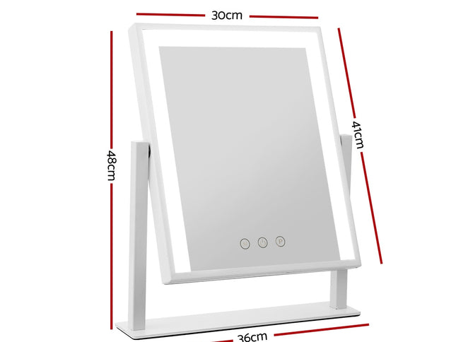 Embellir Makeup Mirror 30x40cm Hollywood Vanity with LED Light Rotation White