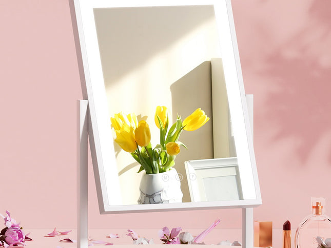 Embellir Makeup Mirror 30x40cm Hollywood Vanity with LED Light Rotation White