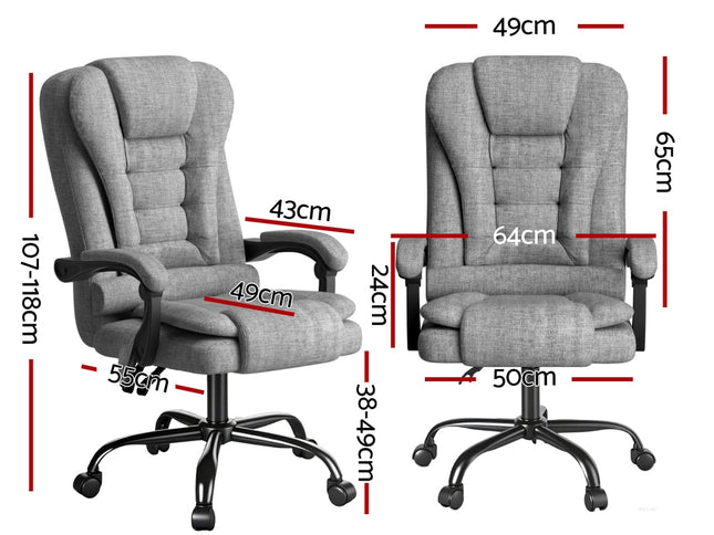 Artiss Executive Office Chair 4-Point Massage Adjustable Ergonomic Recline Back
