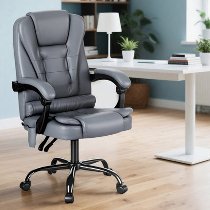 Artiss Executive Office Chair 4-Point Massage Adjustable Ergonomic Recline PU