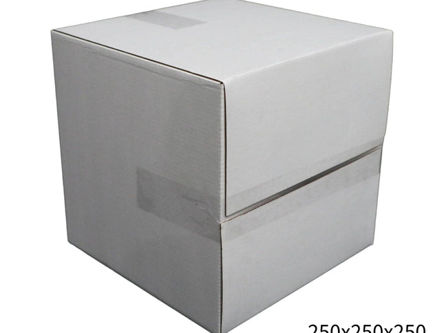 250x250x250mm White RSC Carton – Durable Cardboard Carton 50 Pack-2029334118554275840