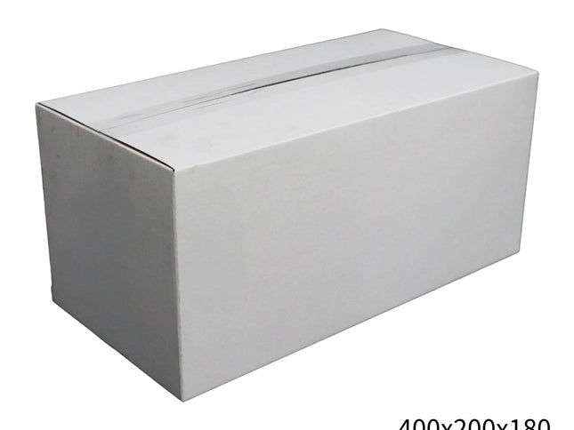 400x200x180mm White RSC Carton – Durable Cardboard Carton 50 Pack-2029334118852071424