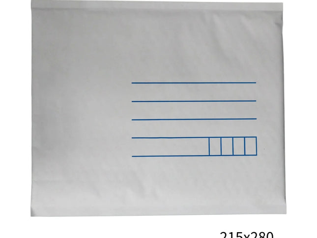 215x280mm White Padded Envelope with Printed Address Lines 200 Pack-2029334119963561984