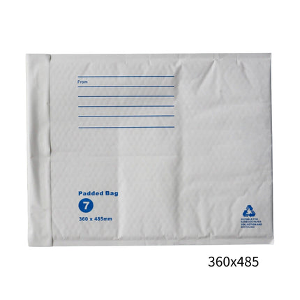 360x485mm White Padded Envelope with Printed Address Lines 100 Pack-2029334120122945536