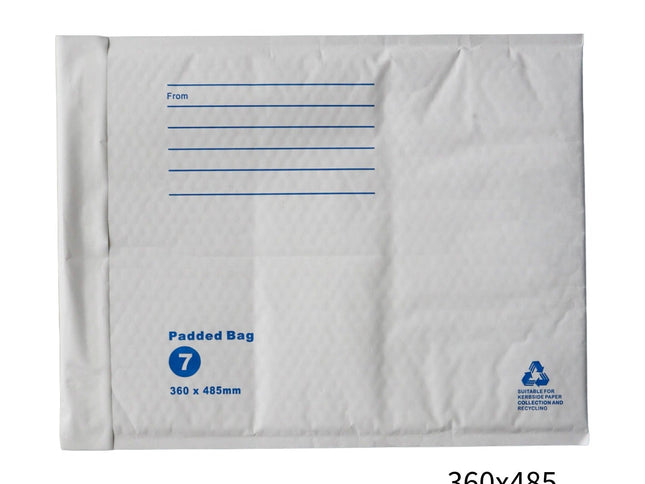 360x485mm White Padded Envelope with Printed Address Lines 100 Pack-2029334120122945536