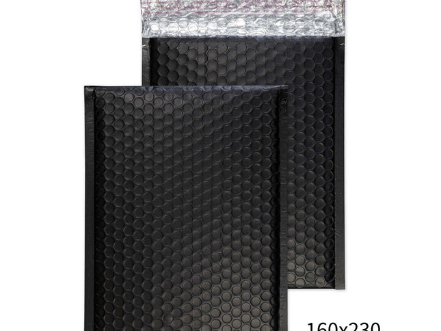 160x230mm Black Bubble Padded Envelope 100 Pack-2029334121091829760