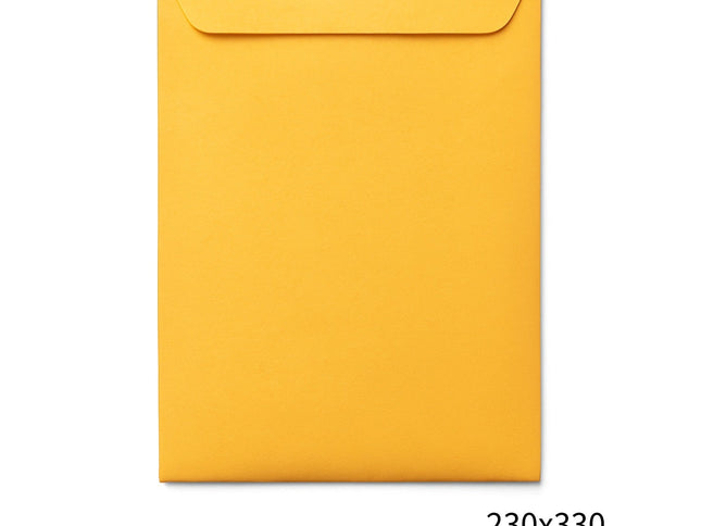 230x330mm Heavy Duty Yellow Kraft Mailing Paper Envelope 500 Pack-2029334123058958336