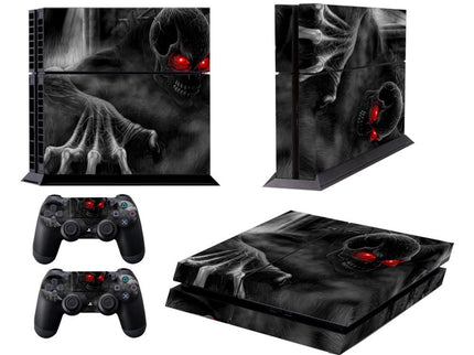 Stylish Dark Devil Pattern Protective Sticker For Sony Ps4-1915197255246286850