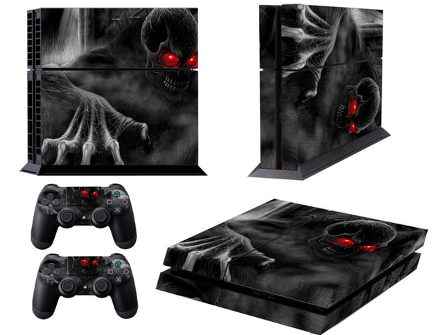 Stylish Dark Devil Pattern Protective Sticker For Sony Ps4-1915197255246286850