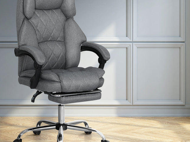Artiss Executive Office Chair Footrest Grey