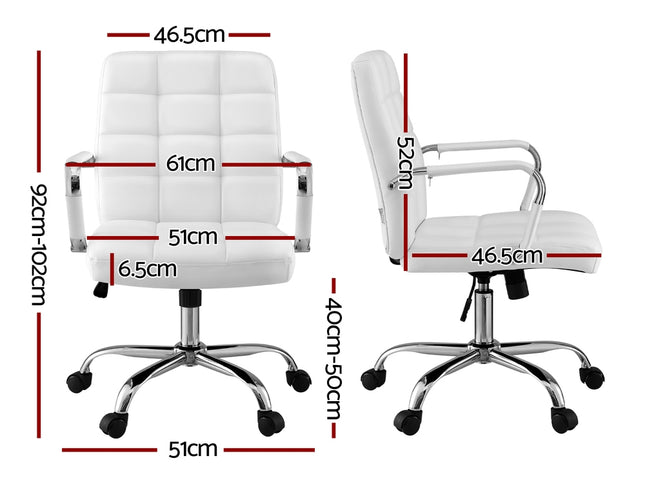 Artiss Office Chair Seat PU Work Computer Desk Chairs