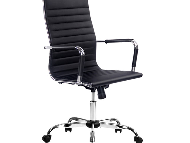 Artiss Office Chair Conference Chairs PU Leather High Back Black