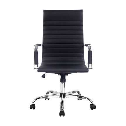 Artiss Office Chair Conference Chairs PU Leather High Back Black