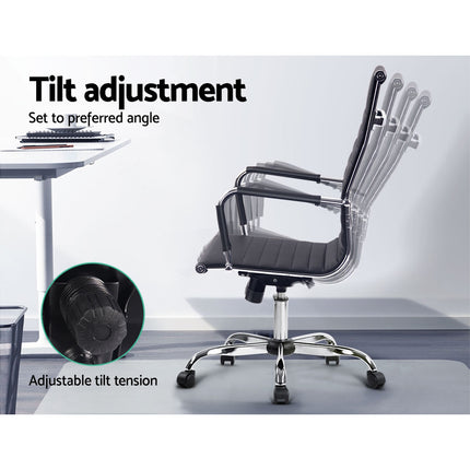 Artiss Office Chair Conference Chairs PU Leather High Back Black