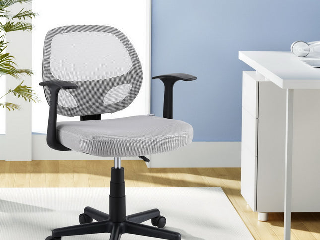 Artiss Mesh Office Chair Computer Gaming Desk Chairs Work Study Mid Back Grey