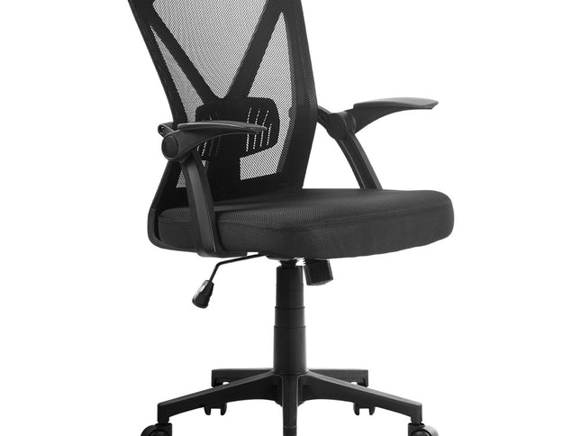 Artiss Mesh Office Chair Mid Back Black
