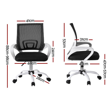 Artiss 2x Office Chair Mesh Computer Gaming Desk Chairs Work Study Mid Back