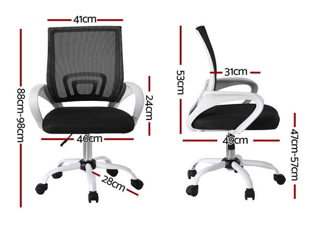 Artiss 2x Office Chair Mesh Computer Gaming Desk Chairs Work Study Mid Back