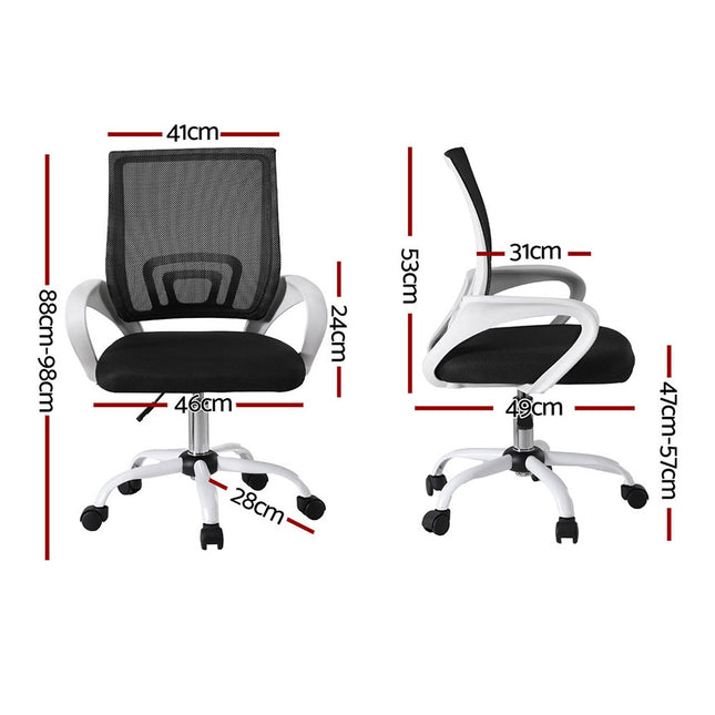Artiss 2x Office Chair Mesh Computer Gaming Desk Chairs Work Study Mid Back