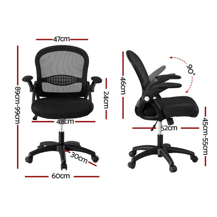 Artiss 2x Mesh Office Chair Computer Gaming Desk Chairs Work Study Mid Back