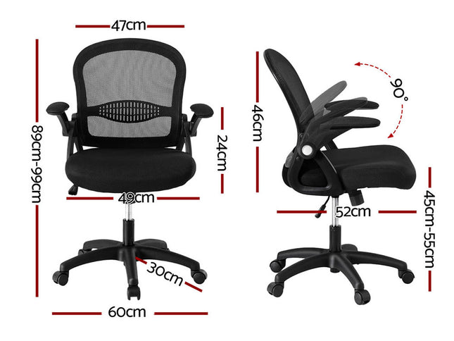 Artiss 2x Mesh Office Chair Computer Gaming Desk Chairs Work Study Mid Back