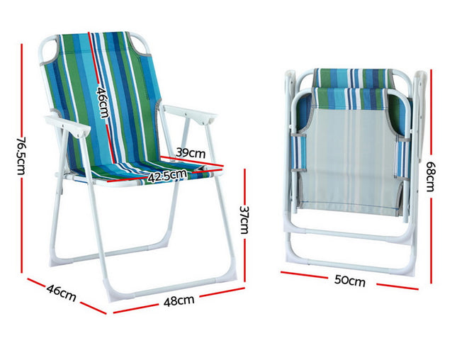 Gardeon Outdoor Chairs Folding Camping Chair Steel Portable Patio Furniture