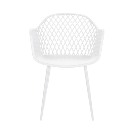 Gardeon 4PC Outdoor Dining Chairs PP Lounge Chair Patio Furniture Garden White