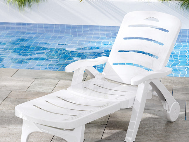 Gardeon Sun Lounger Folding Chaise Lounge Chair Wheels Patio Outdoor Furniture