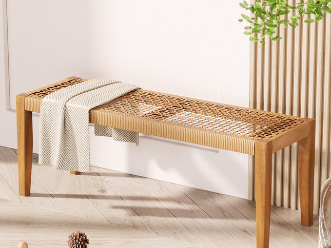 Gardeon Outdoor Garden Bench Seat Dining Acacia Wood 2-Seater Patio Furniture