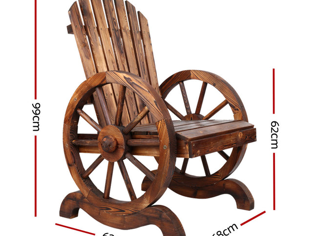Gardeon Wooden Wagon Chair Outdoor