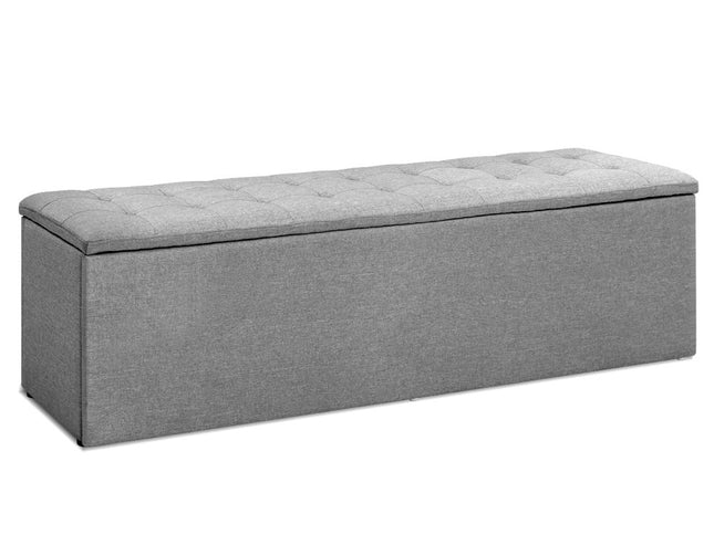 Artiss Storage Ottoman Blanket Box 140cm Linen Grey