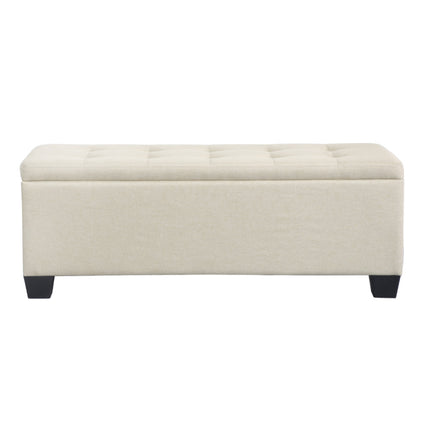Artiss Storage Ottoman Blanket Box 97cm Linen Beige