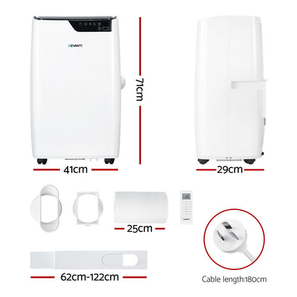 Devanti Portable Air Conditioner Dehumidifier Fan 12000BTU