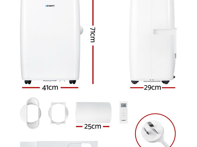 Devanti Portable Air Conditioner Dehumidifier Fan 12000BTU