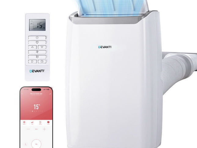 Devanti Portable Air Conditioner Dehumidifier Fan 14000BTU