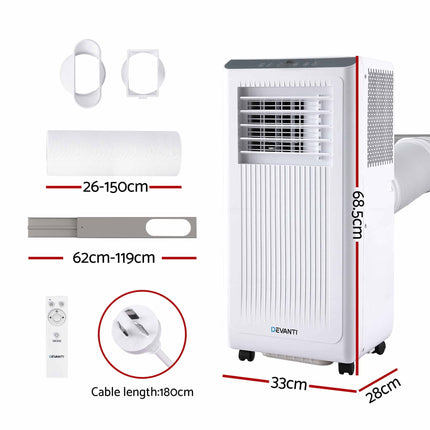 Devanti Portable Air Conditioner 5000 BTU 3-in-1 with Remote Control