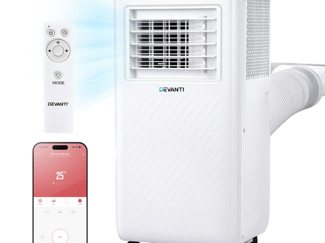 3-in-1 Devanti Portable Air Conditioner Dehumidifier Fan 7000BTU