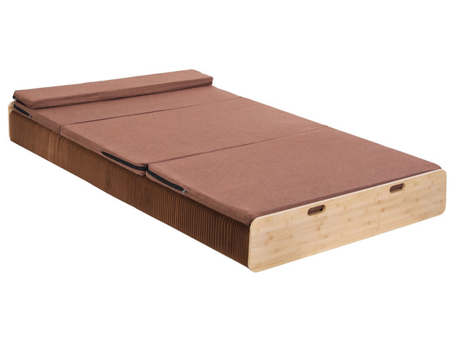 Artiss Folding Kraft Paper Bed Frame with Mattress and Pillow 300kg Capacity 200x120cm