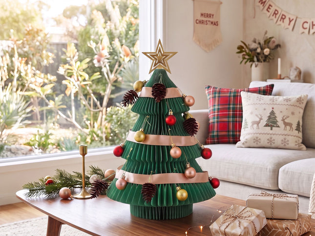 Jingle Jollys LED Paper Christmas Tree with Star Topper ‚Äì 47CM, Set