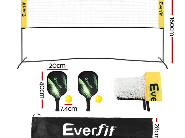 Everfit 10ft Portable Pickle Ball Net Adjustable Multi-Sport for Badminton Tennis Pickleball Volleyball