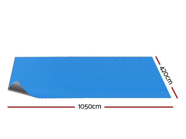 Aqua Buddy Pool Cover 600 Micron Bubble Heat Solar Blanket Blue Silver 10.5x4.2m