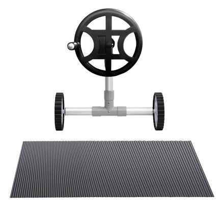 Aqua Buddy Pool Cover 600 Micron 7x4m w/ Roller 4m Swimming Pools Black Solar Blanket