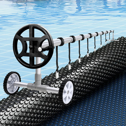 Aqua Buddy Pool Cover 600 Micron 7x4m w/ Roller 4m Swimming Pools Black Solar Blanket