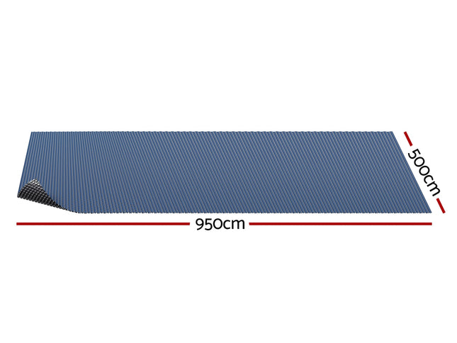 Aqua Buddy Pool Cover 600 Micron 9.5x5m Swimming Pool Solar Blanket Blue Black