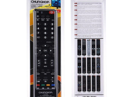 Universal Remote For Toshiba Led / Lcd / 3Dtv - Chunghop T919-1915198286512394247