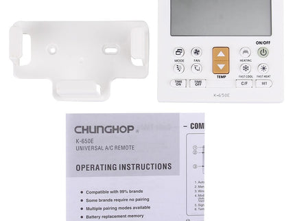 Universal Lcd Air Conditioner Remote Controller With Bracket - Chunghop K650E-1915197167652442121