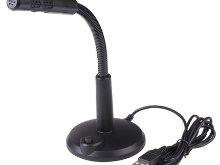 Usb Computer Microphone - Plug And Play - Black-1915196753523642369
