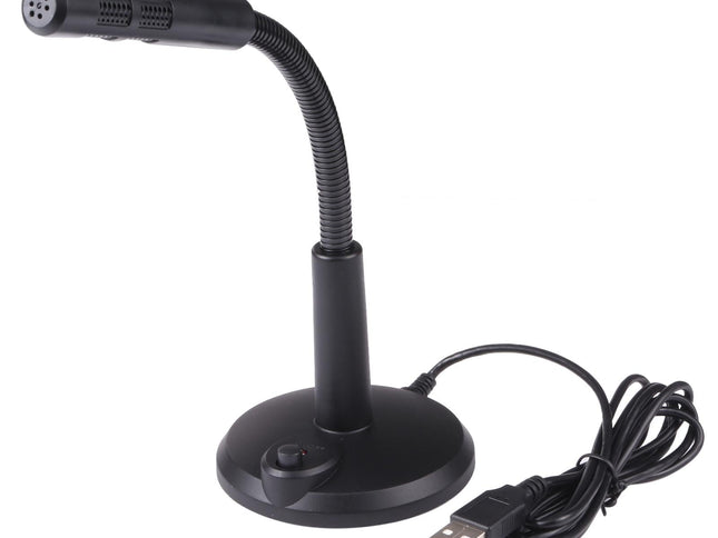 Usb Computer Microphone - Plug And Play - Black-1915196753523642369