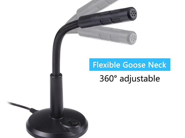 Usb Computer Microphone - Plug And Play - Black-1915196753523642370