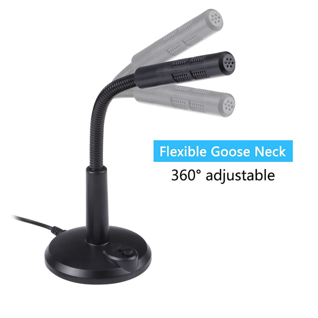 Usb Computer Microphone - Plug And Play - Black-1915196753523642370